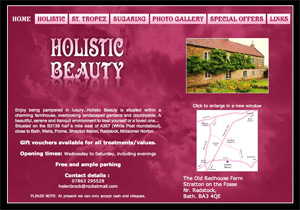 Optical Design & Print - website design for Holistic Beauty