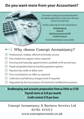 Optical Design & Print - Concept Accountancy Flyer
