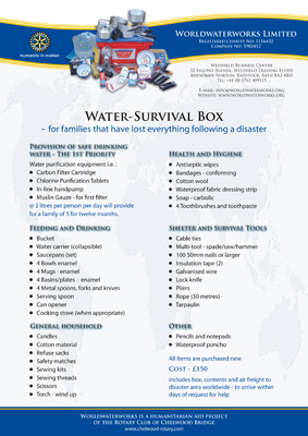 Optical Design & Print - Water-Survival Box Newsletter